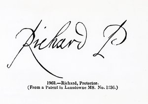 Reproduction de la signature de Richard Cromwell (1626-1712) Lord Protecteur - Unbekannt Unbekannt